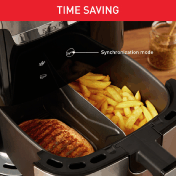 Tefal 2in1 Air Fryer Easy Fry & Grill XXL 6.5L 1830W with Grill Plate Digital Display & Timer EY801D27