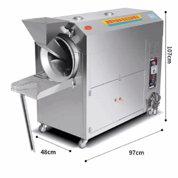 Generic Commercial Electric Nut Roasting Machine Silver