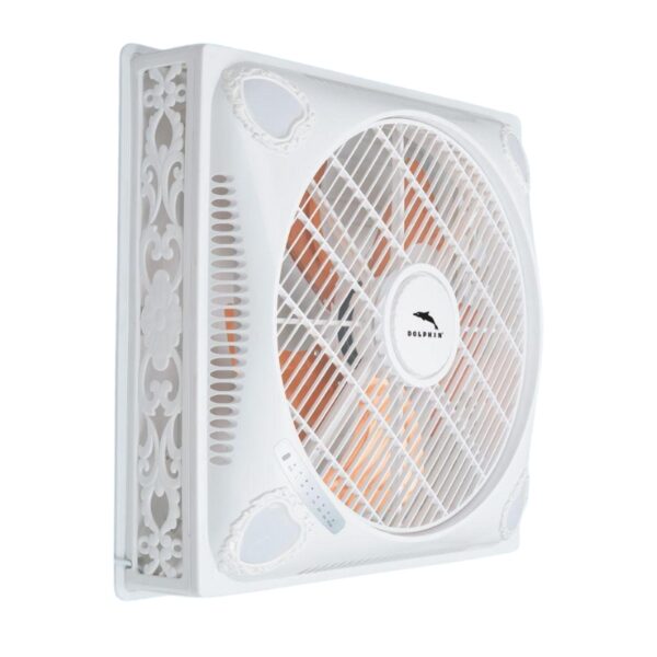 Dolphin Surface Ceiling Fan 18'' 100W 60x60 3 Speeds 4 LED Lights 6HR Timer ME-1825
