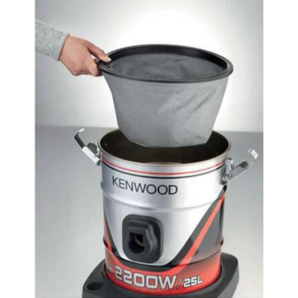 Kenwood Drum Vacuum Cleaner 2000W 20L Tank with 8m Extra Long Power Cord Removable & Washable Filter Multi Surface for Home Office VDM40.000BR