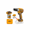 Ingco Compact Brushless Cordless Drill Lithium-ion 20V 60NM with 2 Speed Gear, LED Battery Indicator, Work Light CDLI20602