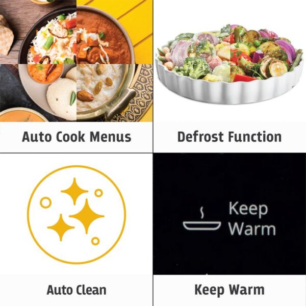 Whirlpool Microwave 20L 700W Solo Digital 18 Auto Cook Menu's Defrost Function Auto Clean & Keep Warm Function MWP-203