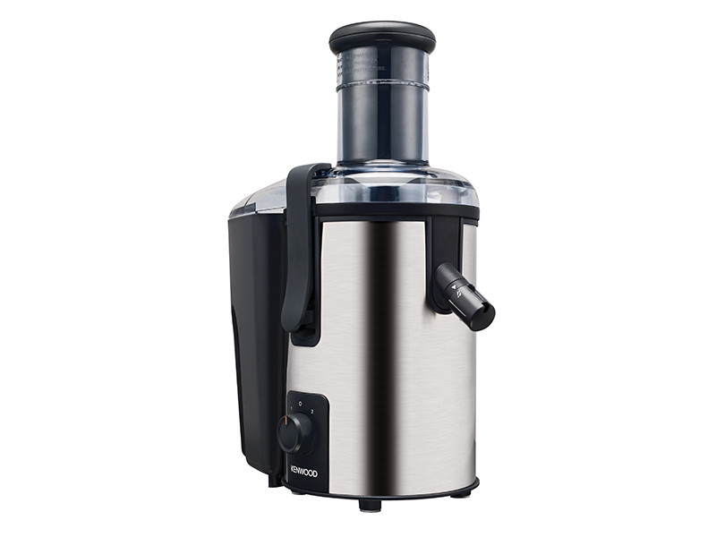Kenwood Juicer 700W 2L Stainless Steel Juice Extractor with 75mm Wide Feed Tube 2 Speed Transparent Juice Jug Pulp Container Anti Drip JEM50.000BS