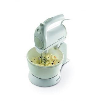 Kenwood Stand Mixer Hand (Electric Whisk) 300W With 2.4L Rotary Bowl 5 Speeds + Turbo Button Twin Stainless Steel Kneader And Beater For Mixing Whipping Whisking Kneading HMP22.000WH