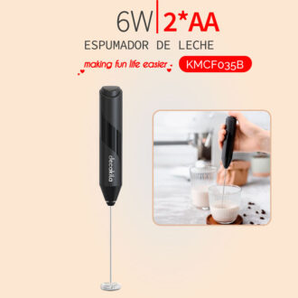 Decakila Milk Frother Handheld Battery Operated AA 1 Button Easy to Start Mini Whisker Foam Maker KMCF035B
