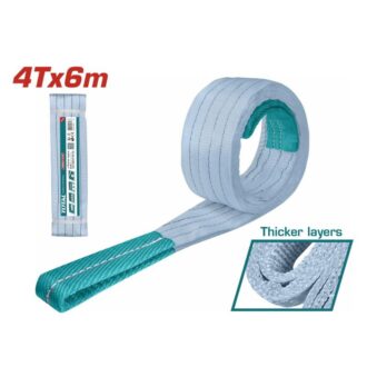 Total Nylon Webbing Sling 4T/6m/120mm, Economical & Adaptable Sling with No Fixed Wear Points THTWS0406