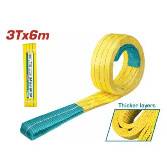 Total Nylon Webbing Sling 3T/6m/90mm, Economical & Adaptable Sling with No Fixed Wear Points THTWS0306