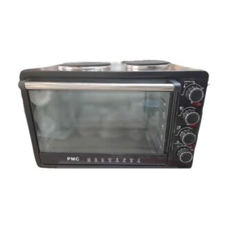 PMC Electric Oven 48L with 2 Hot Plates Thermostat Black