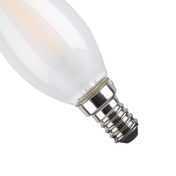 Tronic 4 Watts Candle Frosted Filament LED Warm White E14 (Small Screw) Bulb