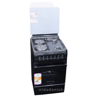 Westpoint Cooker 50x55cm 2 Gas Burners 2 Electric Plates with Electric Oven & Grill Black WCER5522E0N