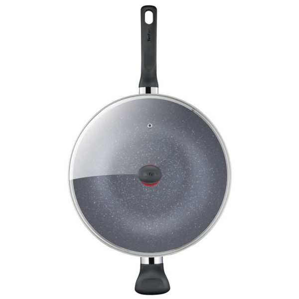 Tefal Natura Stone Wokpan 28cm Non Stick Thermo Signal 100% Safe Frying Pan Mineralia Healthy Cooking B2269295