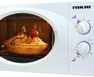 Nikai Microwave 23L 800W Solo Manual 6 Level 30min Timer Timer Defrost Option Glass Tray Countertop Microwave NMO2309MW