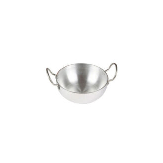 Nadstar Aluminium Classic Karai 6.25" No1 Heavy Base Aluminum Kadai Deep Frying Kadai with Handle for Kitchen