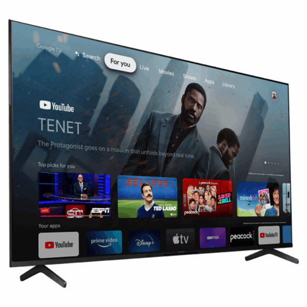 Sony 55" LED 4K HDR Smart Google TV, Triluminos Display, Dolby Vision & Atmos, Motionflow XR Technology, 4K X-Reality Pro, Bravia Cam with Gesture Control, Bezel Design KD-55X80K