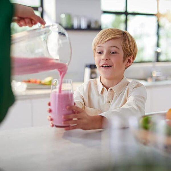 Philips Blender 2L with Max 1.5 L Capacity Jar 800W, Multi Speed Setting + Pulse, with Ice Crush Function 6 Star Serrated Steel Blade HR2224/00