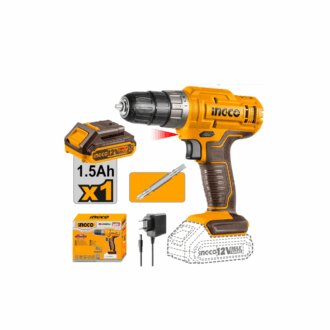 Ingco Cordless Drill Lithium-ion 12V 20NM with Integrated Work Light & LED Battery Power Indicator CDLI1218