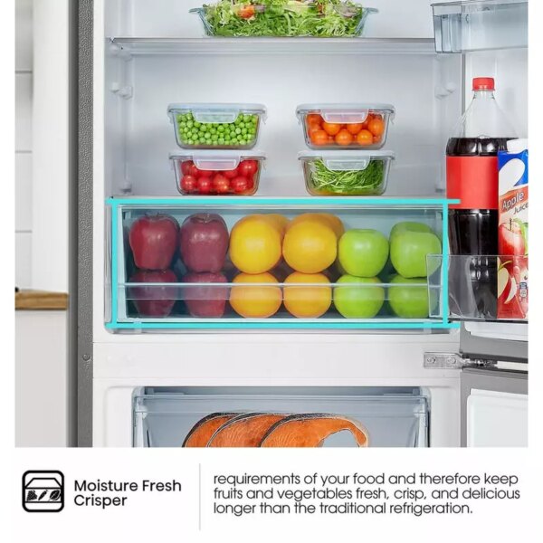 Hisense Refrigerator 350L Bottom Freezer A+ Energy Efficiency Class, Non Plumbed Water Dispenser, Reversible Door White & Pink H450BDP-WD