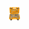 Ingco 62pcs 1/2" Socket Set with Cr-V Steel Material, Three Color Soft Handle HKTS12602