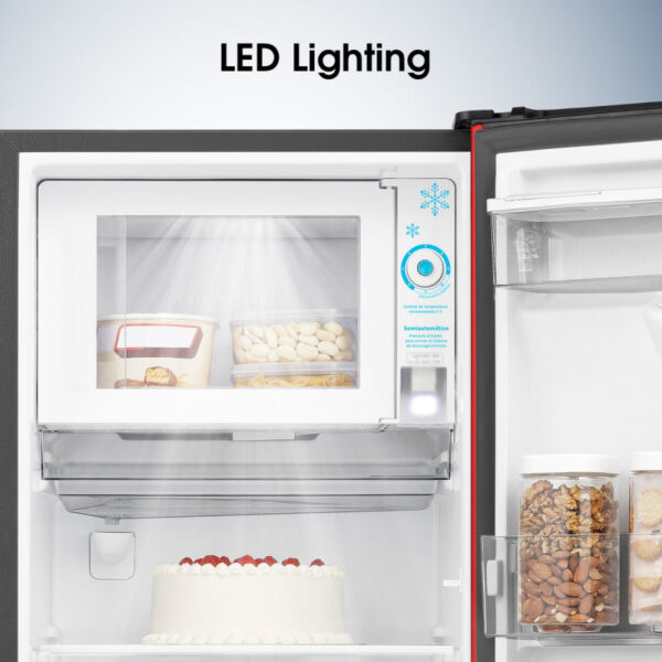 Hisense Refrigerator 177L Single Door, Water Dispenser, Chiller Zone, Anti Bacteria Door Seal, Recessed Handle, Red H235RRE-WD