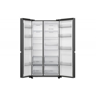 Hisense Refrigerator 637L Side By Side, LED Touch, Wifi + Inverter, Black Stainless Steel H800SB