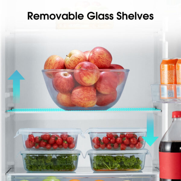 Hisense Refrigerator 223L Double Door, Bottom Freezer, Titanium Silver H300BTS