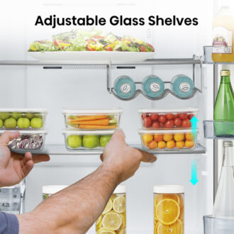 Hisense Refrigerator 535L Double Door, Top Freezer, Water Dispenser, Inox H700TI-IDL