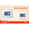 Decakila Water Heater 15L Electric 1500W High Precision Thermostat IPX4 Waterproof Grade KEWH011W