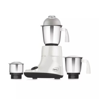 Pigeon Mixer Grinder 550w Powerful Motor with 3 Stainless Steel Jars for Dry Grinding Wet Grinding and Making Chutney Ivory