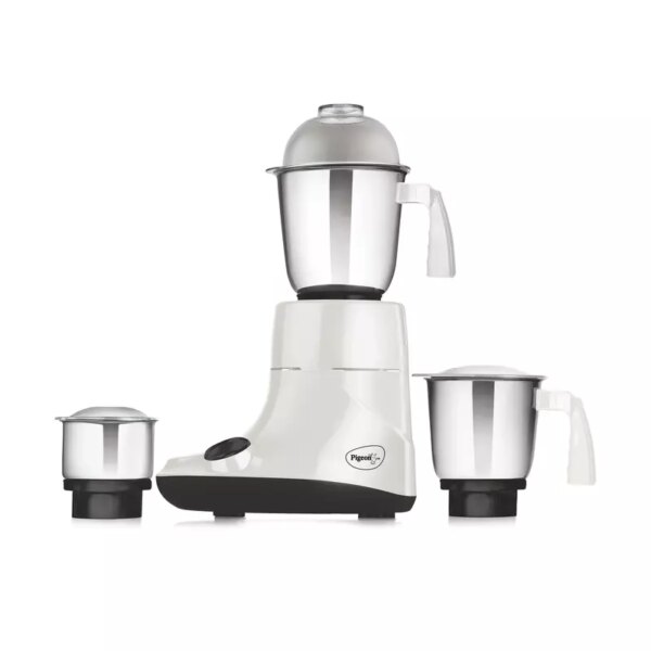Pigeon Mixer Grinder 550w Powerful Motor with 3 Stainless Steel Jars for Dry Grinding Wet Grinding and Making Chutney Ivory