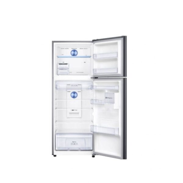 Samsung Fridge 385L Digital Inverter Technology, Double Door, Top Freezer, Twin Cooling Plus, TMF, DIT, Air Hygienic, LED Lighting, Black RT49K5552BS/RT38K5552BS