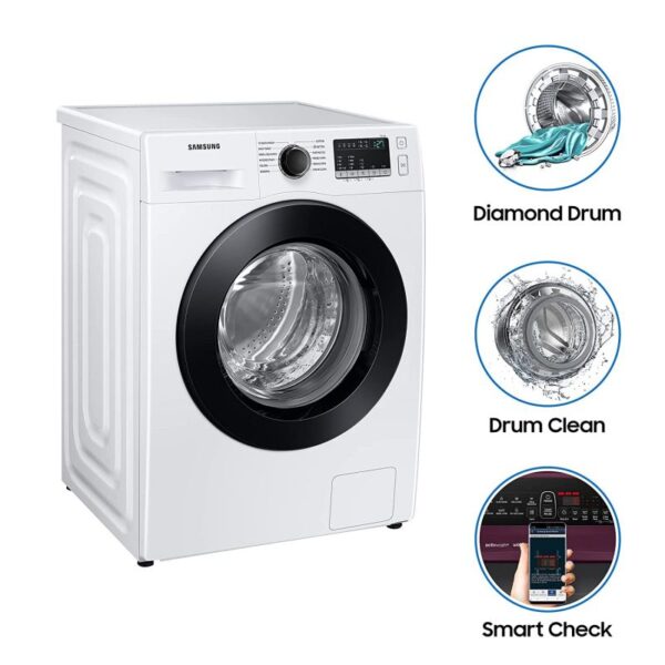 Samsung Washing Machine 8kg with Digital Inverter, Eco Bubble, Front Load, Hygiene Steam, SpaceMax, WW80T4020CX/NQ