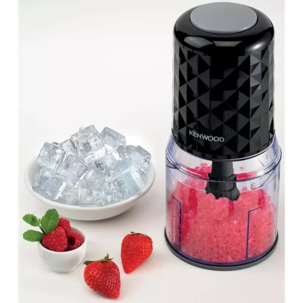 Kenwood Chopper 400W Electric Food Chopper With 500Ml Bowl Dual Speed Stainless Steel Quad Blade Rubber Lid Ice Crush Function CHP40.000BK