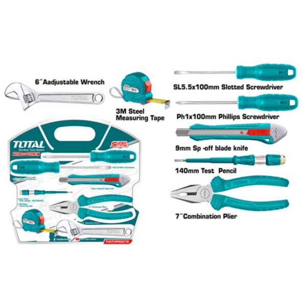Total Tool Box Hand Tools 7pcs Set THKTHP90076