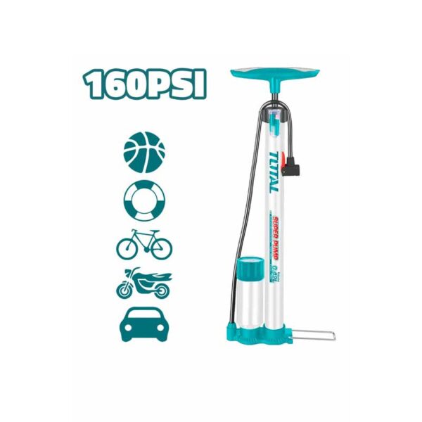 Total Tyre Hand Pump 160PSI TMPP3811