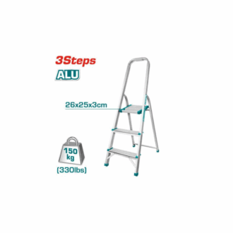 Total Household Ladder with 3 Steps, Aluminium Body THLAD06031