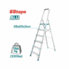 Total Household Ladder with 6 Steps, Aluminium Body THLAD06061