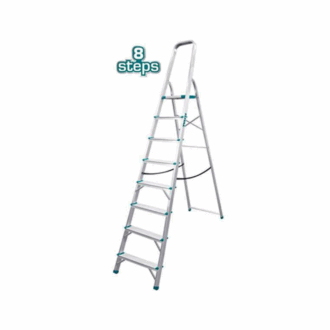 Total Household Ladder with 8 Steps, Aluminium Body THLAD06081