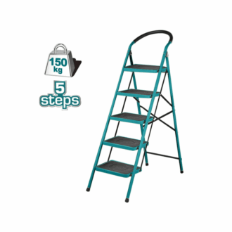 Total Steel Ladder 5 Steps 380x260mm Max Load 150Kg THLAD09051