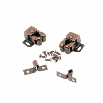 Total Double Roller Catch 1-1/4" with Galvanize Surface, Includes Fasteners, Steel 2pcs TRC2304