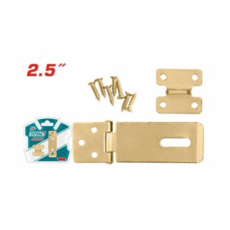 Total Galvanized Steel Hasp and Staple 2.5" 26x1.4mm, Includes 7pcs Fasteners THSS1025