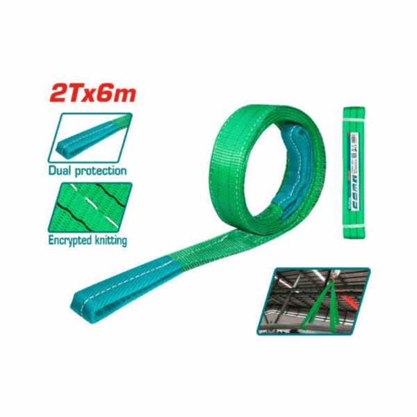 Total Nylon Webbing Sling 2Tx6m, 60mm with No Fixed Wear Points THTWS0206