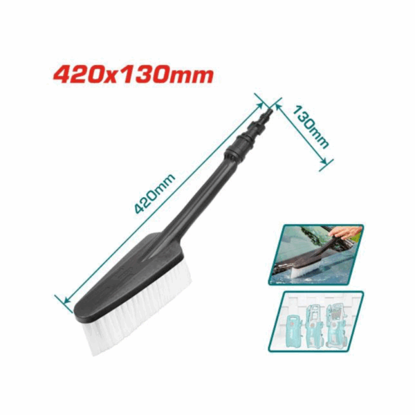Total Pressure Washer Gun Brush, Fix Brush 420x130mm PP, PA66 Material THFB4301