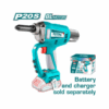 Total Rivet Gun Cordless, Lithium-ion 20V with Brushless Motor, Integrated Work Light, 20kN Pulling Force TRTLI2005