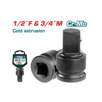 Total Impact Socket Adapter 1/2"(F) x 3/4"(M) Cr-Mo Material, Cold Extrusion, Heat Treatment THIA1234