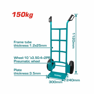 Total Hand Trolley 150Kg with Pneumatic & Bearing Wheels THTHT20221
