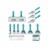 Total 12pcs Trowel & Putty Set, Construction Tools Set, Stainless Steel THKBPS1206