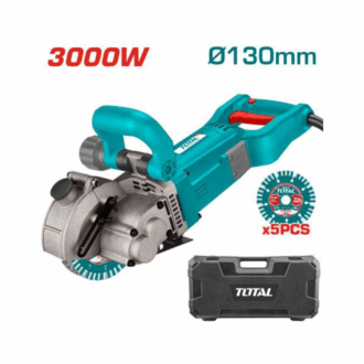 Total Wall Chaser 130mm 3000W with 5pcs Cutting Disc, Water Pump & Pipe TWLC1301