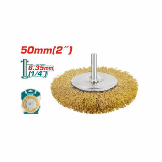 Total Circular Grinding Wire Brush 50mm 2" with Shank 1/4" for Drill TAC34021