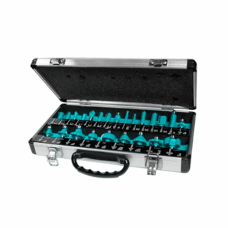 Total 24pcs Router Bit Set with Shank 8mm, Aluminium Case TACSR02408
