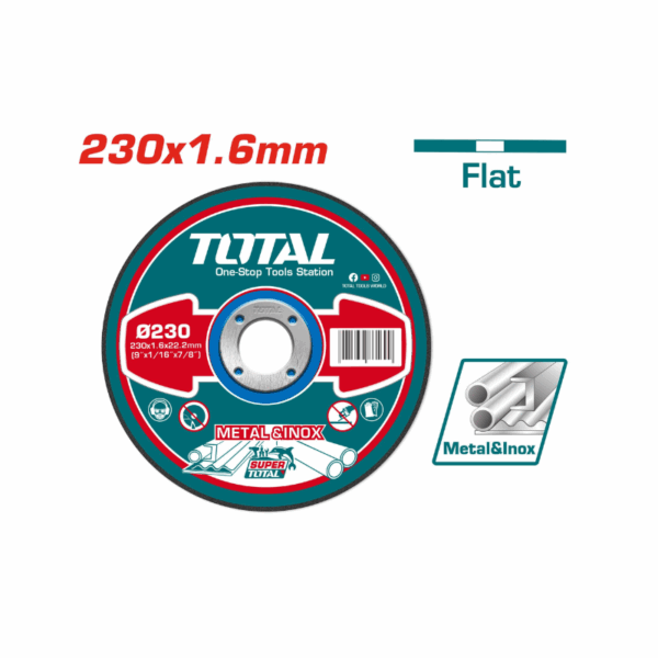 Total Abrasive Metal Cutting Disc 230×1.6×22.2mm TAC2162301